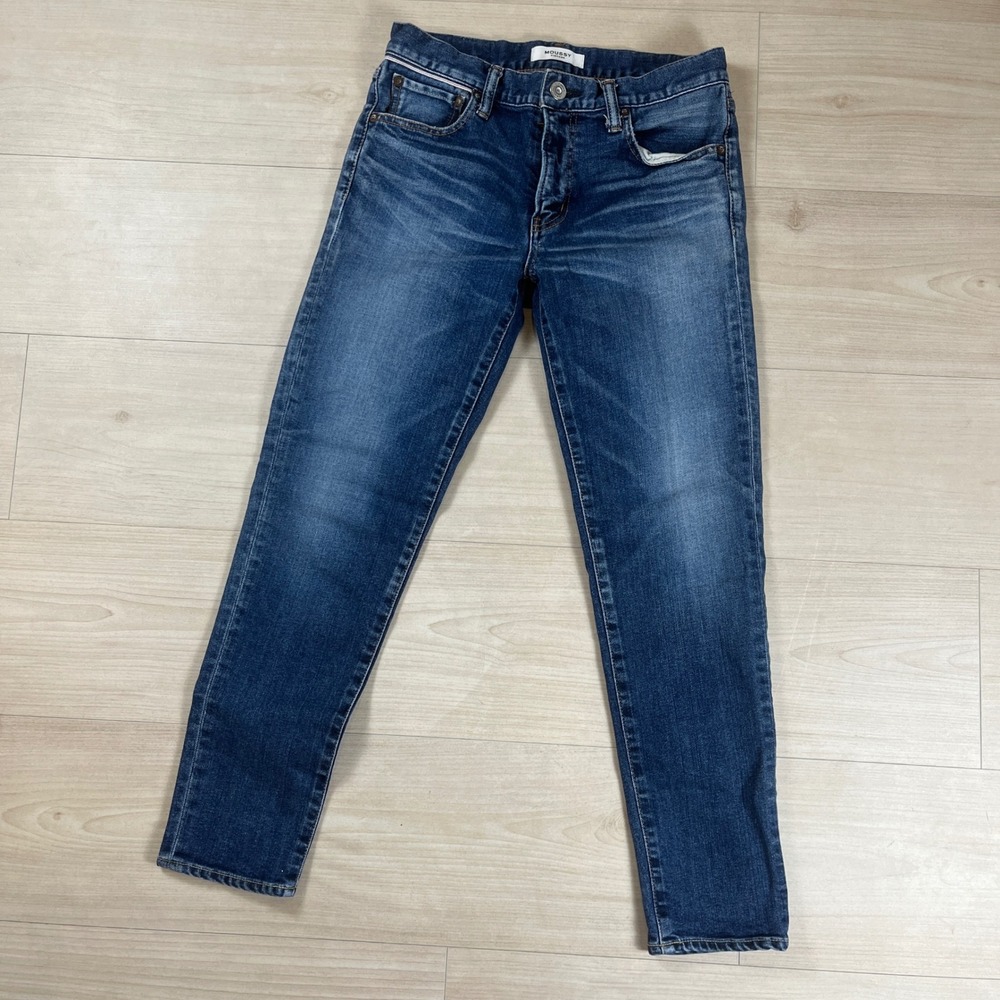 Moussy Vintage Yutori 18 Tapered Jeans Dark Wash Selvedge Made in Japan 27